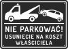 Tablica nie parkować